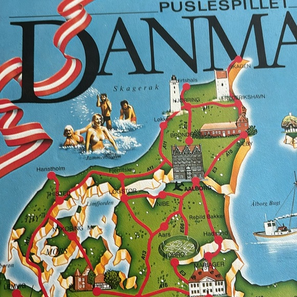 1983 DENMARK 120 Piece Puzzle & Geography Danmark Puslespil - Picture 7 of 7